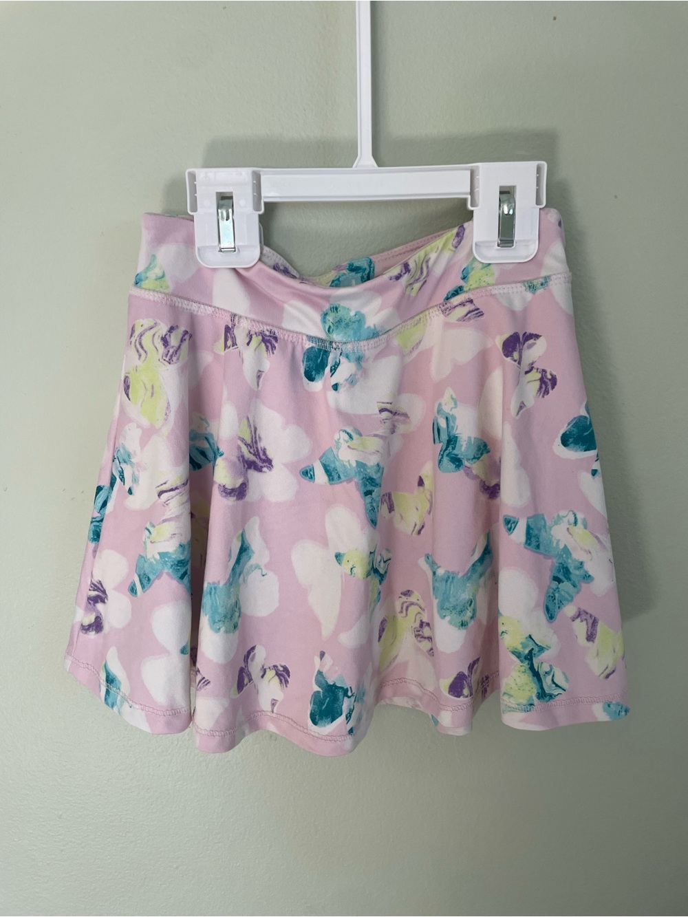 Little girls athletic skort with butterfly print 6X